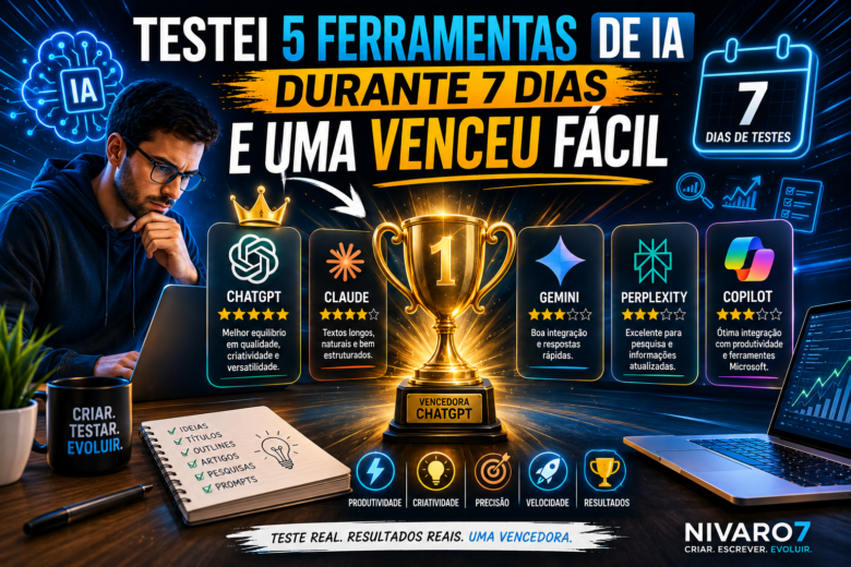 Testei cinco ferramentas de IA durante sete dias e uma venceu fácil 4 5 ferramentas de IA testadas