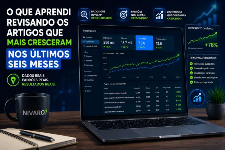 O que aprendi revisando os artigos que mais cresceram nos últimos seis meses 4 Analise de desempenho e crescimento estrategico