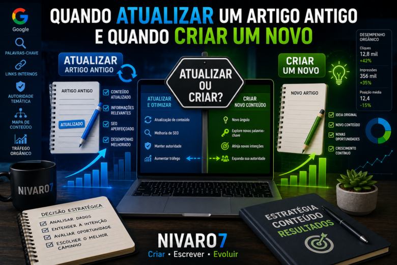 Atualizar ou criar conteudo