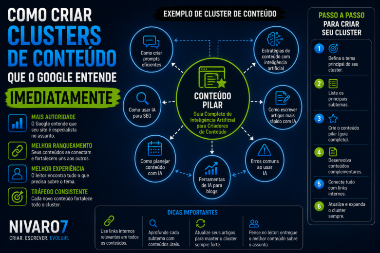 Como criar clusters de conteudo