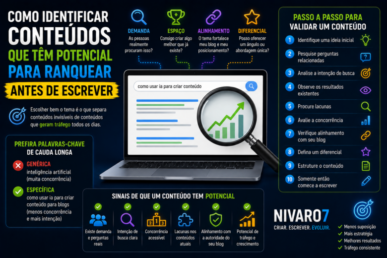 Como identificar conteudos com potencial