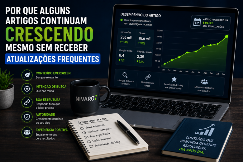 Por que alguns artigos continuam crescendo mesmo sem receber atualizações frequentes 1 Crescimento continuo de conteudo digital