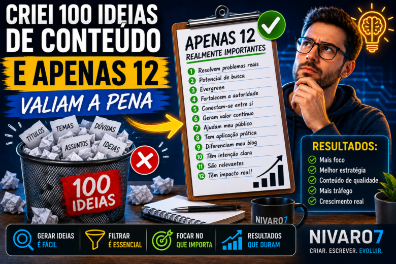 Criei 100 ideias de conteúdo e apenas 12 valiam a pena 7 Criando ideias de conteudo impactantes