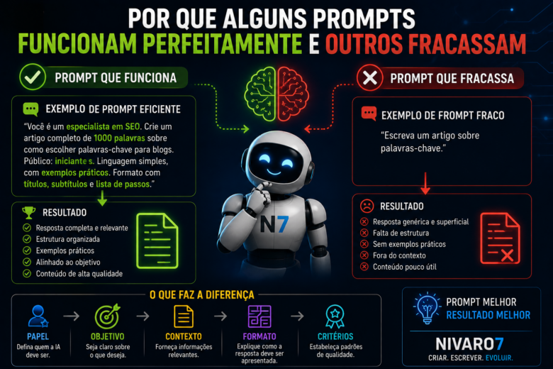 Por que alguns prompts funcionam e outros nao